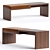 Sleek Contemporary Bench Seating 3D model small image 1