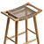 Atoka Acacia Wood Patio Bar Stool 3D model small image 3