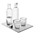 Water Bottle and Glass Set 3D model small image 2