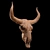 Vintage Longhorn Skull Decor Model 3D model small image 6