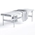 Stylish Daybench Dining Bench 3D model small image 3