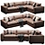 Stylish Oceanside Sofa Sectional 3D model small image 3