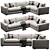 Stylish Oceanside Sofa Sectional 3D model small image 4