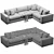 Stylish Oceanside Sofa Sectional 3D model small image 5