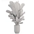 Handmade Stone Pot with Indoor Plants 3D model small image 6