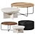 Round Coffee Tables Variety by West Elm 3D model small image 1