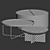 Round Coffee Tables Variety by West Elm 3D model small image 5