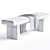 Elegant Linen Upholstered Bench 3D model small image 3