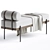 Sophisticated Michalak Upholstered Bench 3D model small image 2