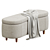 Cozy Boucle Storage Bench 3D model small image 2