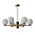 Verner 6 Glass Chandelier 3D model small image 1