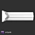 Gypsum Molding SMG431 H40x17mm 3D model small image 2