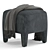 Elegant Turner Ottoman with Metal 3D model small image 4