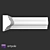 Elegant Gypsum Moulding SMG440 3D model small image 2