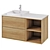 Oak & Marble Vanity Set 3D model small image 1