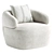 Swivel Armchair with Upholstered Design 3D model small image 5