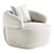 Swivel Armchair with Upholstered Design 3D model small image 6