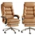 Ergonomic Leather Office Chair 3D model small image 1