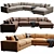 Coastal Chic Modular Sofa Set 3D model small image 1