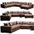 Coastal Chic Modular Sofa Set 3D model small image 3