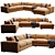 Coastal Chic Modular Sofa Set 3D model small image 4