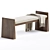 Luxurious Asira Velvet Bench 3D model small image 2