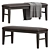 Elegant Faux Leather Bench 3D model small image 1