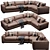 Cozy Coastal Oceanside Sectional Sofa 3D model small image 2