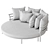  Stylish Outdoor Laguno Round Sofa 3D model small image 5