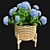 Hydrangea Planter Trio Set 3D model small image 3