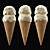 Two-Tone Ice Cream Cone 3D model small image 4