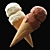 Two-Tone Ice Cream Cone 3D model small image 7