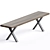 Stylish Azariah Wood Bench 3D model small image 3