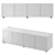 Sleek Quaderna 756 Highboard Shelf 3D model small image 1