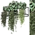 Metal Shelf with Hanging Plants 3D model small image 1