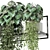 Metal Shelf with Hanging Plants 3D model small image 3