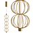 Golden Cage Pendant LED Light 3D model small image 1