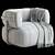 Sleek Altro Snow Swivel Chair 3D model small image 4