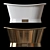 Antique Brass Enamel Freestanding Bath 3D model small image 2