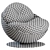 Esfera Lounge Armchair: Timeless Elegance 3D model small image 2