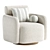 Sophisticated Swivel Upholstered Barrel Chair 3D model small image 5