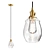 Petite Glass Cord Pendant Light 3D model small image 2