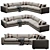 Modern Oceanside Sectional Sofa Set 3D model small image 4