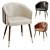 Reeva Upholstered Armchair in Beige 3D model small image 4