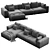 Modern 3D Vitra Place Sofa 3D model small image 1