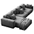 Modern 3D Vitra Place Sofa 3D model small image 3