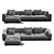 Modern 3D Vitra Place Sofa 3D model small image 5