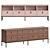 Elegant Fendi Casa Tiretto Sideboard 3D model small image 8