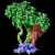 Jungle Tree Plant Separated Parts 3D model small image 7