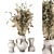 Concrete Pots Plants Collection Set 3D model small image 1